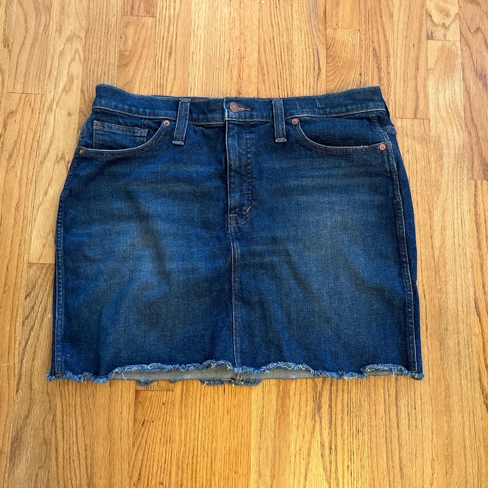 Madewell straight denim stretch skirt size 32